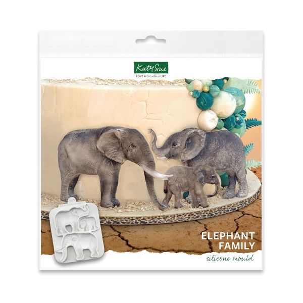 Silicone Mould - Elephant Family